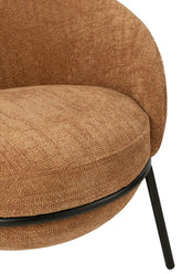 Loungstoel + krukje Napoli Terracotta J-Line - - J-Line - livinglovely.nl