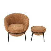 Loungstoel + krukje Napoli Terracotta J-Line