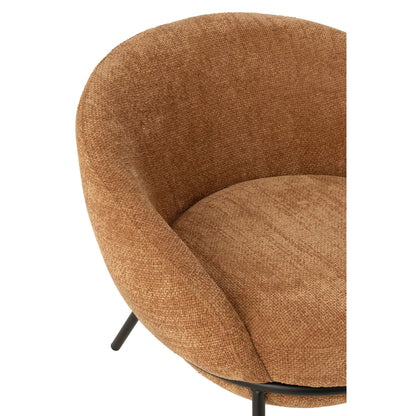 Loungstoel + krukje Napoli Terracotta J-Line
