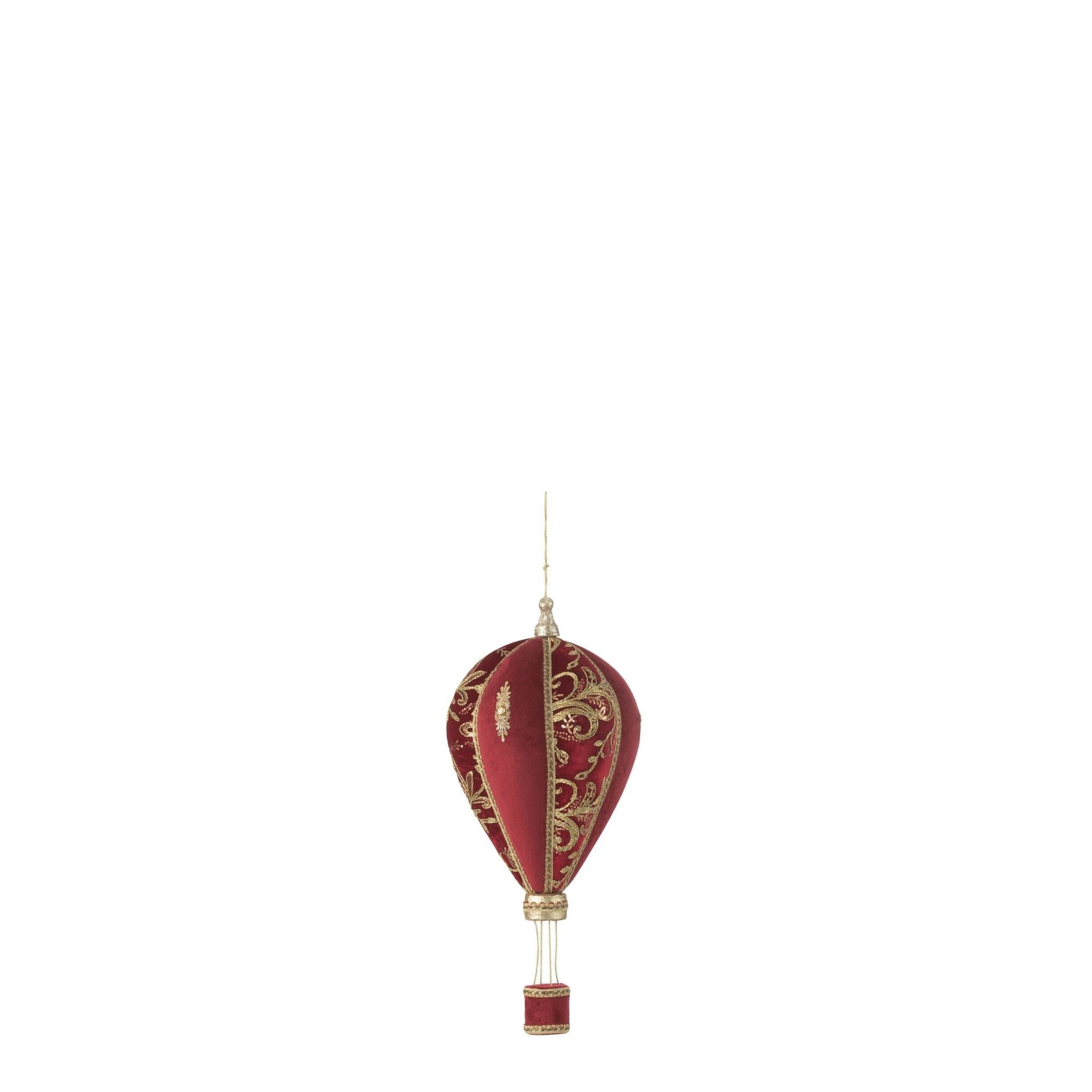 Luchtballon Decoratie Rood/Goud Small Ø28cm x H58cm J-Line