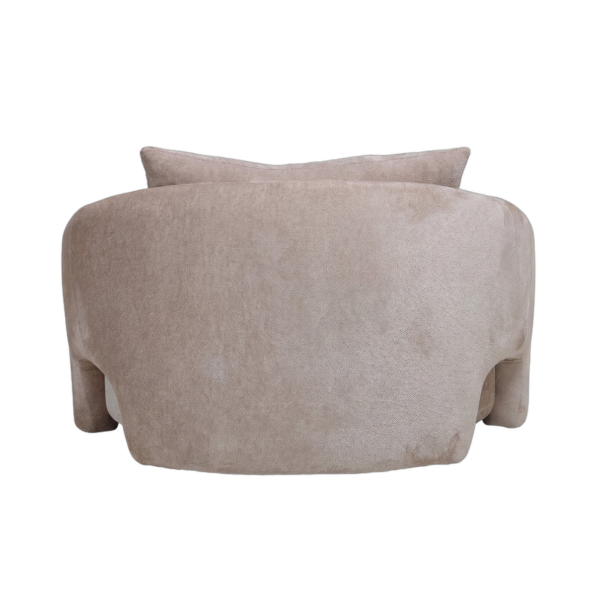 Lune Loveseat Aphrodite Crème van PTMD, achteraanzicht van de crème loveseat