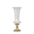 Lysse vaas small van PTMD, witte vaas van gegoten aluminium met emaille