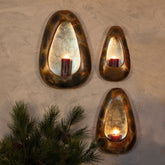 Magni Copper iron oval wall stormlight L PTMD - Wandkandelaar - PTMD - livinglovely.nl