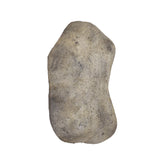 Mahniya Gold Paper Machee Organic Oval Wall Panel van PTMD, zijaanzicht van het wandpaneel op witte achtergrond