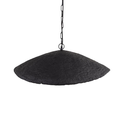 Majid Black Paper Mache Wave Lamp PTMD - Hanglamp - PTMD - livinglovely.nl