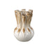 Manali Cream ceramic round vaas colored tubes L - Vaas - PTMD - livinglovely.nl