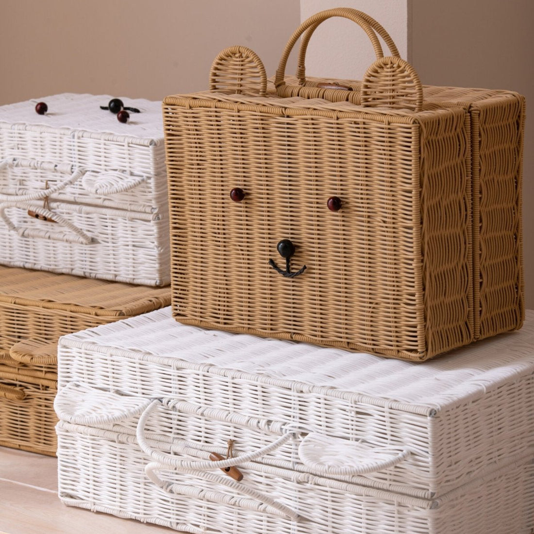 Mand Koffer Kunststof Naturel Small J-Line