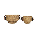 Mand Waterhyacint Naturel Set van 2 59x48x30cm - Mand - Living Lovely - livinglovely.nl