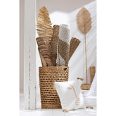 Manden + Deksel Water hyacinth Naturel Set van 4 , Mand , J-Line , livinglovely.nl