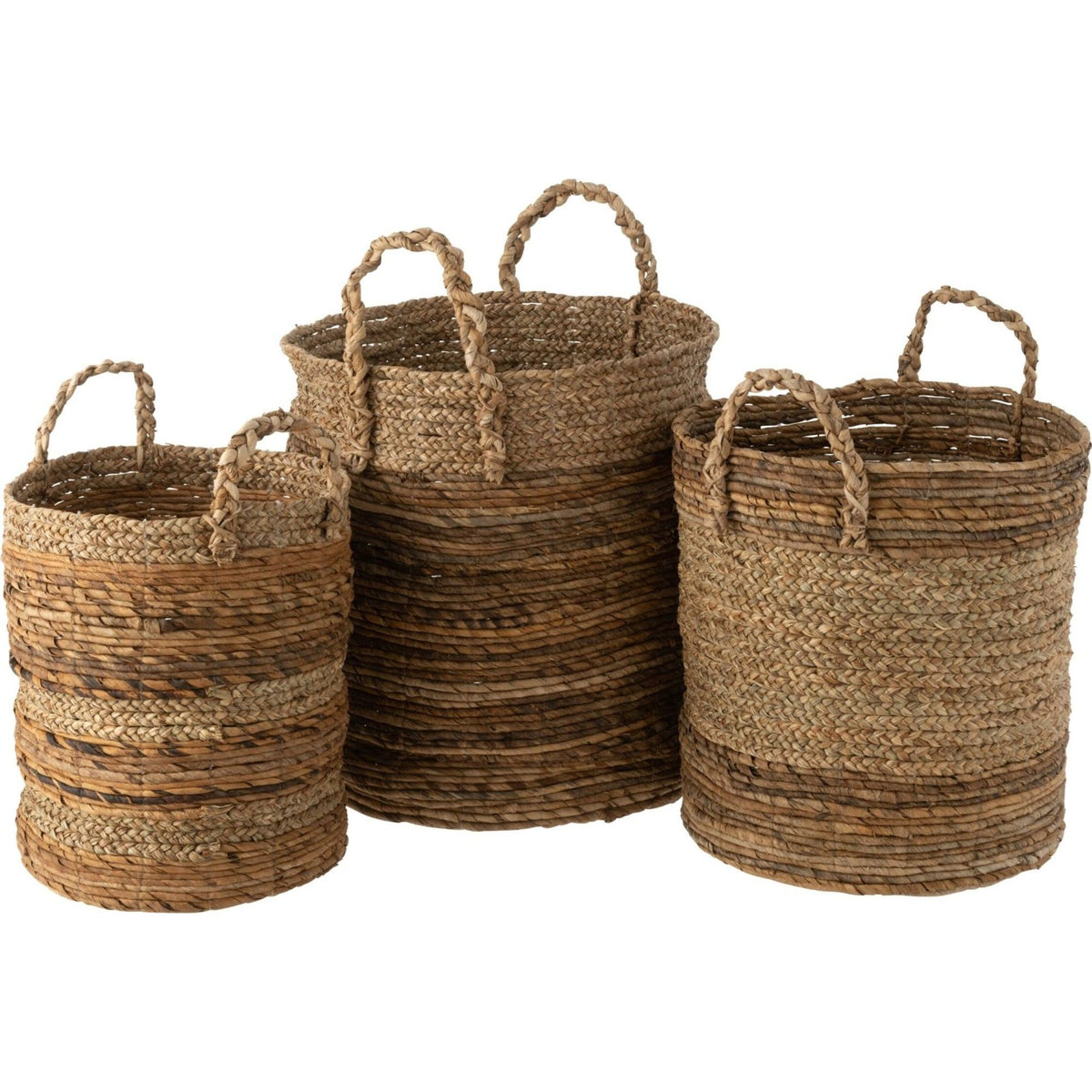 Manden Lucie Raffia Naturel Set van 3 J-Line
