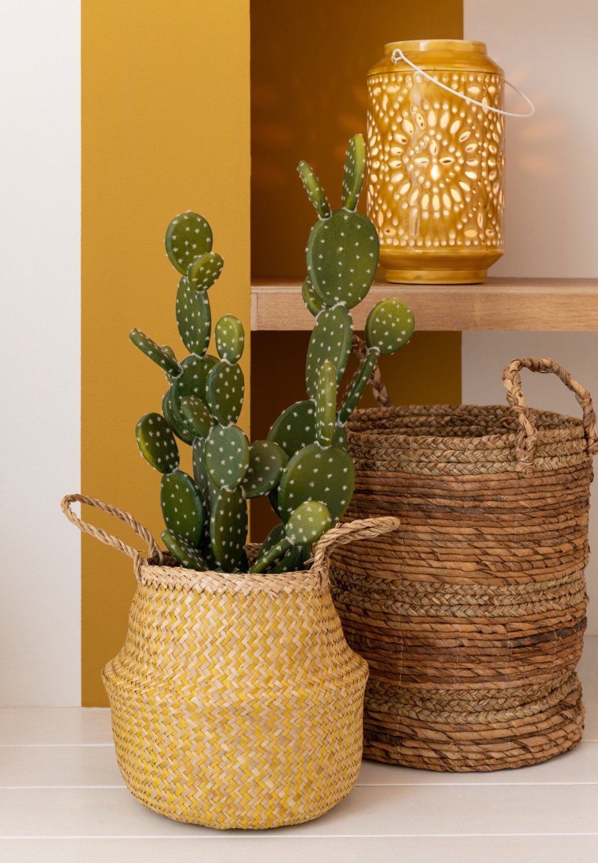 Manden Lucie Raffia Naturel Set van 3 J-Line