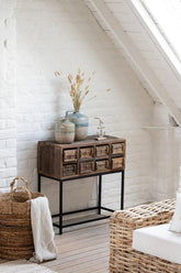 Manden Lucie Raffia Naturel Set van 3 , Mand , J-Line , livinglovely.nl