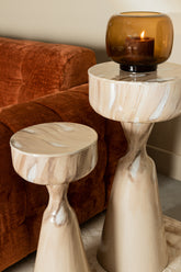 Maran Cream Round Bijzettafel Large PTMD - Bijzettafel - PTMD - livinglovely.nl