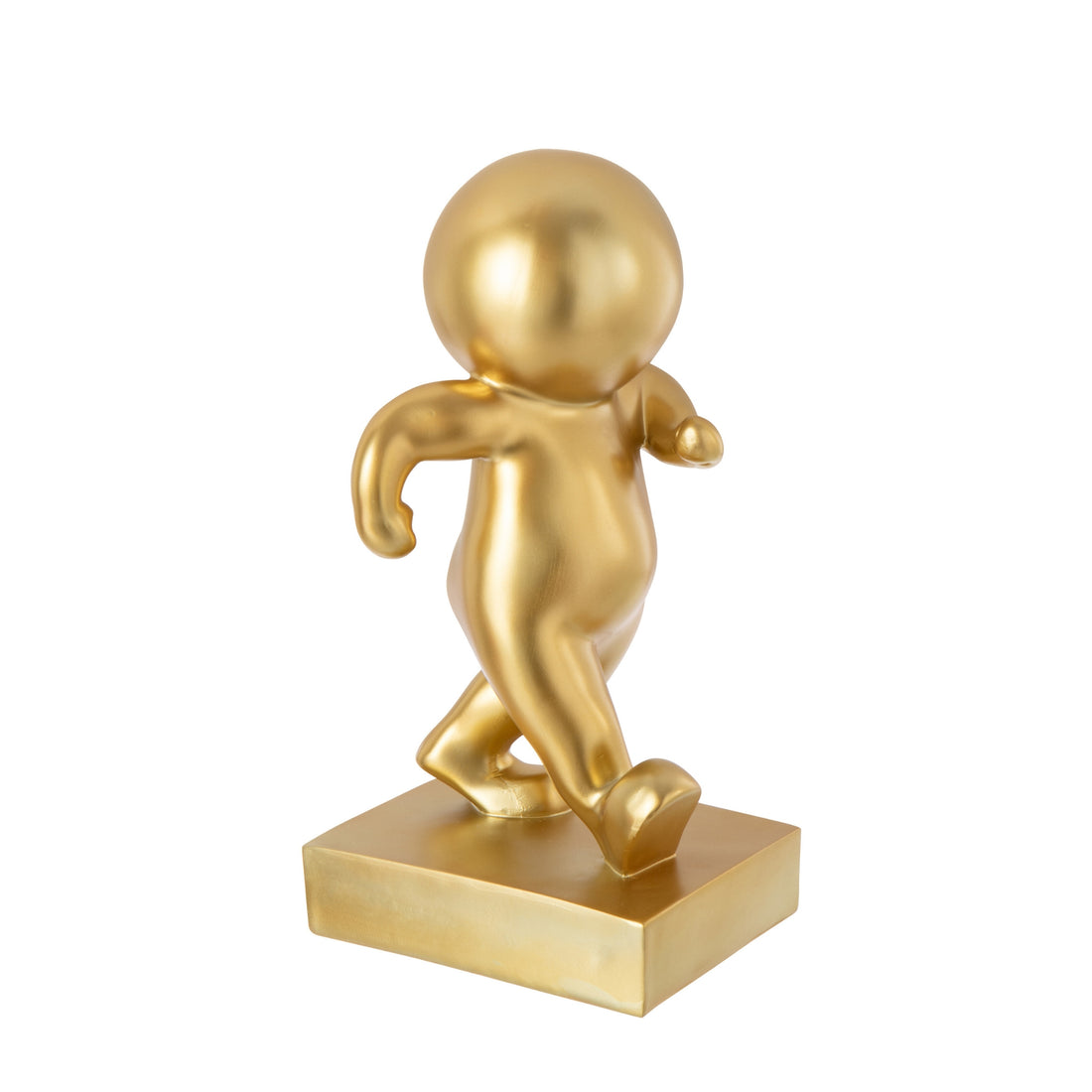 Marcel Wandelend Goudkleurig J-Line - Beeld - J-Line - livinglovely.nl