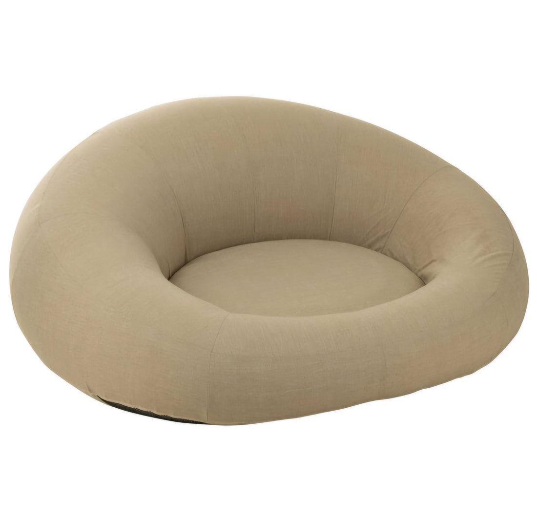 Matras Donut Polyethyleen Beige - Ligbed - J-Line - livinglovely.nl