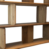 MATTEO - rek - teruggewonnen hout - L 122 x W 30 x H 183 cm - naturel Pomax - Boekenkast - Pomax - livinglovely.nl