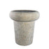 Megga Brown Big Brushed Cement Pot Thick Border 90x80cm PTMD - Pot - PTMD - livinglovely.nl