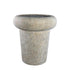 Megga Brown Big Brushed Cement Pot Thick Border PTMD , Pot , PTMD , livinglovely.nl