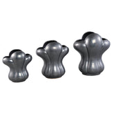 Mellie Black France Lily Flower Ceramic Vase L 29x22x33.5cm PTMD - Vaas - PTMD - livinglovely.nl