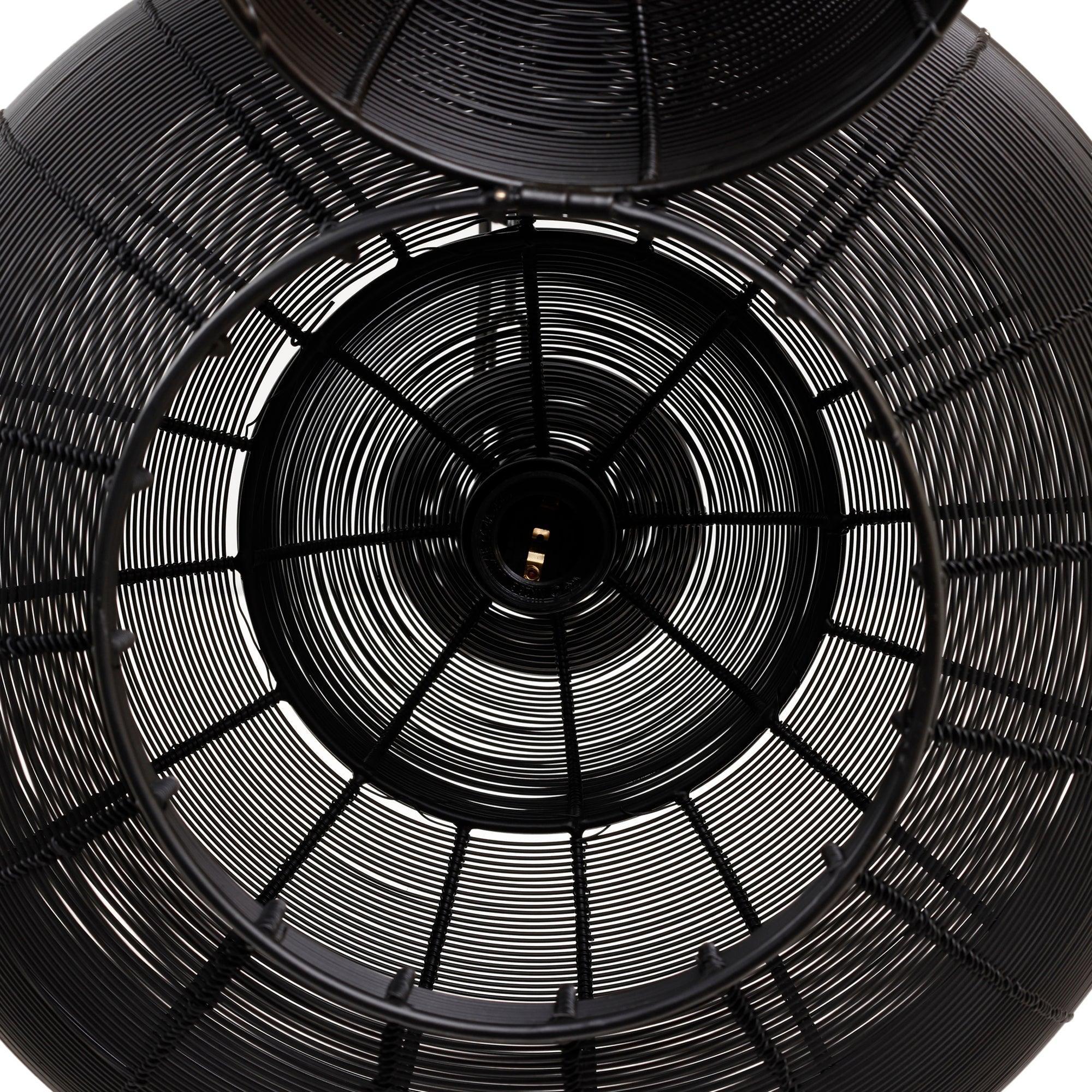 Merri Black iron hanging lamp drop design PTMD - Hanglamp - PTMD - livinglovely.nl