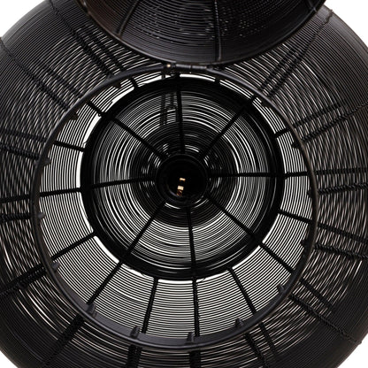 Merri Black iron hanging lamp drop design PTMD - Hanglamp - PTMD - livinglovely.nl