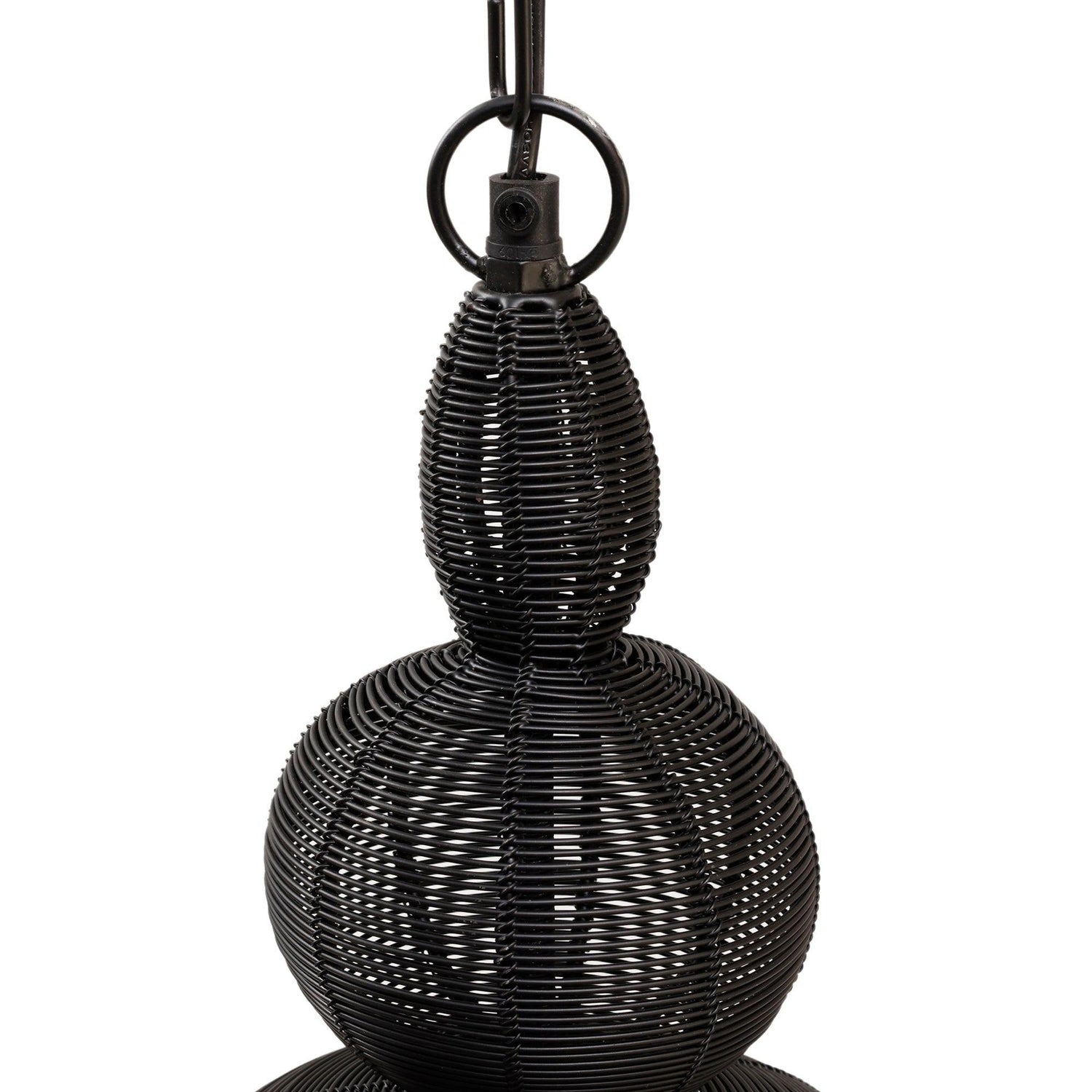 Merri Black iron hanging lamp drop design PTMD - Hanglamp - PTMD - livinglovely.nl