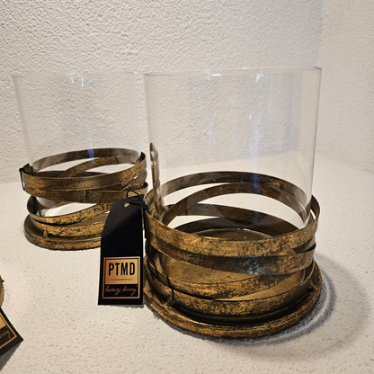 Messin Gold Windlicht PTMD - Windlicht - PTMD - livinglovely.nl