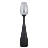 Midi Mango Wood Stormlight Smoke Glass Black Large PTMD - Kandelaar - PTMD - livinglovely.nl