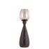 Midi Mango Wood Stormlight Smoke Glass Brown Small PTMD - Kandelaar - PTMD - livinglovely.nl