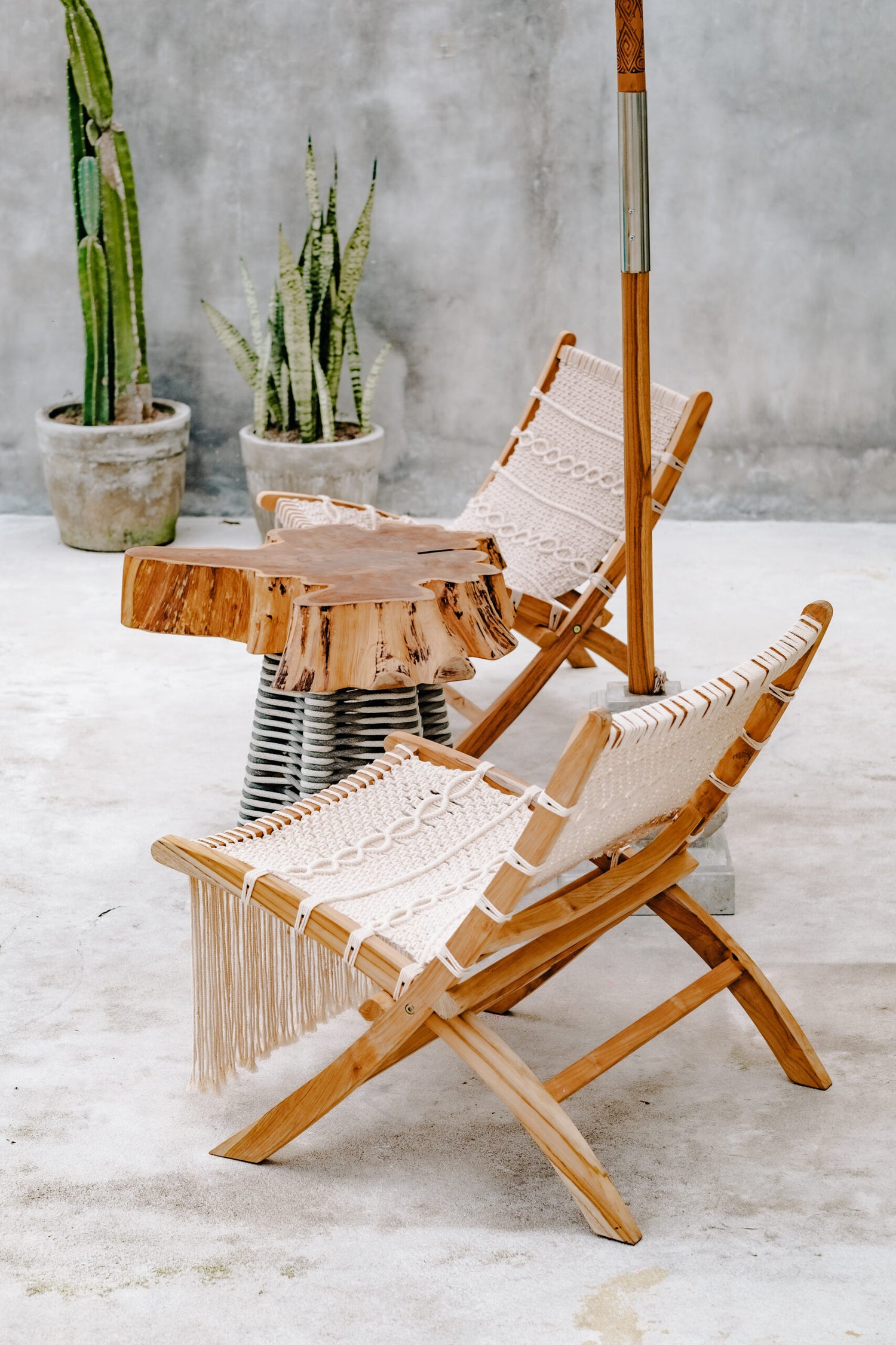 Monaco Lounge Crème met Franjes - Outdoor loungestoel - Todo Bien - livinglovely.nl