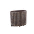 Morganne Brown Oval Cement Pot - Ribbed Lines - Medium - PTMD - Pot - PTMD - livinglovely.nl
