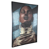 Muniba Liver Black Polyester Painting Woman Large PTMD - Schilderij - PTMD - livinglovely.nl