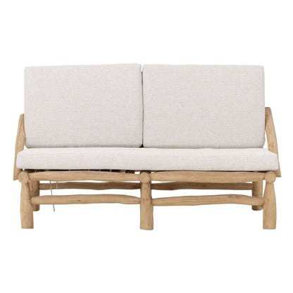 Bank Blue Marlin 2-zits van MUST Living, loungebank met frame van teakhouttak