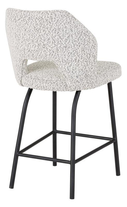 Must Living Bar Kruk Bloom Bouclé Licht Grijs - Barkruk - MUST Living - livinglovely.nl