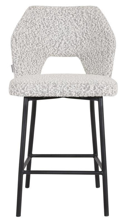 Must Living Bar Kruk Bloom Bouclé Licht Grijs - Barkruk - MUST Living - livinglovely.nl