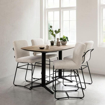 Must Living Bar Kruk Zola Glossy Naturel - Barkruk - MUST Living - livinglovely.nl