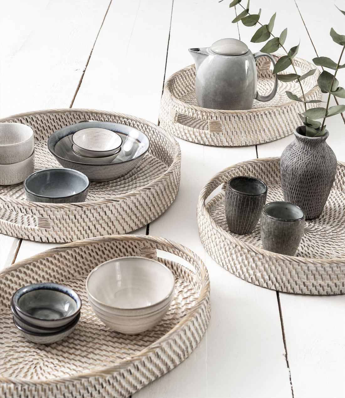 MUST Living Dienblad Saint Barths Rond Set van 2 - Dienblad - MUST Living - livinglovely.nl