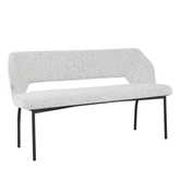 Must Living Eetkamerbank Bloom Bouclé Lichtgrijs 150cm - Eetkamerbank - MUST Living - livinglovely.nl