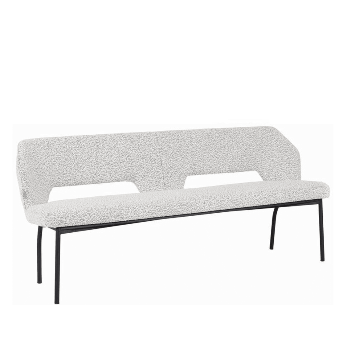 Must Living Eetkamerbank Bloom Bouclé Lichtgrijs 190cm - Eetkamerbank - MUST Living - livinglovely.nl