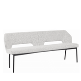 Must Living Eetkamerbank Bloom Bouclé Lichtgrijs 190cm - Eetkamerbank - MUST Living - livinglovely.nl