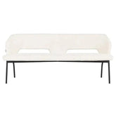 Must Living Eetkamerbank Bloom Bouclé Naturel 190cm - Eetkamerbank - MUST Living - livinglovely.nl