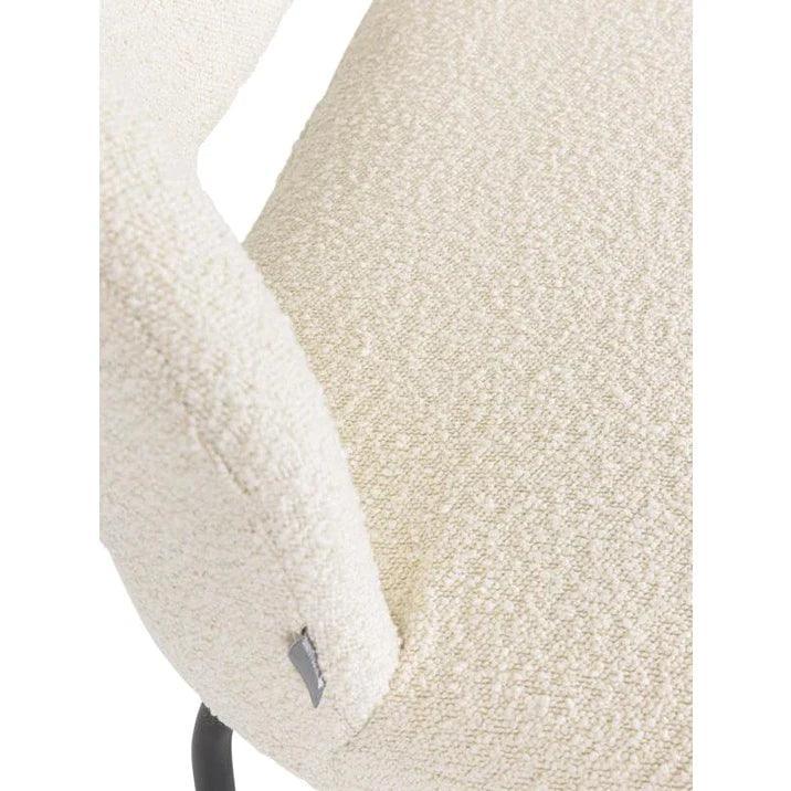 Must Living Eetkamerbank Bloom Bouclé Naturel 190cm - Eetkamerbank - MUST Living - livinglovely.nl