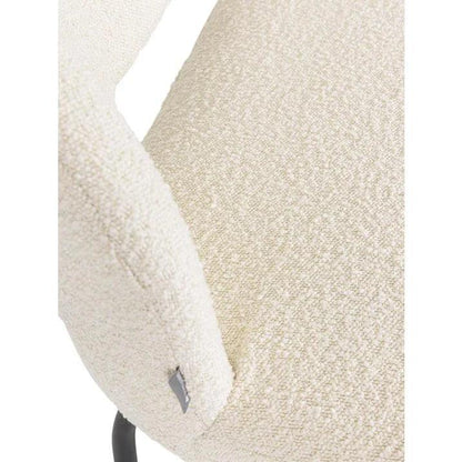 Must Living Eetkamerbank Bloom Bouclé Naturel 190cm - Eetkamerbank - MUST Living - livinglovely.nl