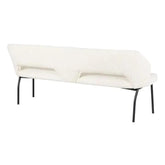 Must Living Eetkamerbank Bloom Bouclé Naturel 190cm - Eetkamerbank - MUST Living - livinglovely.nl