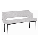 Must Living Eetkamerbank Bloom Polaris Lichtgrijs 150cm - Eetkamerbank - MUST Living - livinglovely.nl