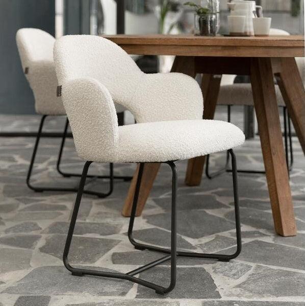 Must Living Eetkamerstoel Vista Boucle Naturel - Eetkamerstoel - MUST Living - livinglovely.nl
