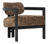 Must Living fauteuil Kelly Luxor Hazelnoot Zwart - Fauteuil - MUST Living - livinglovely.nl