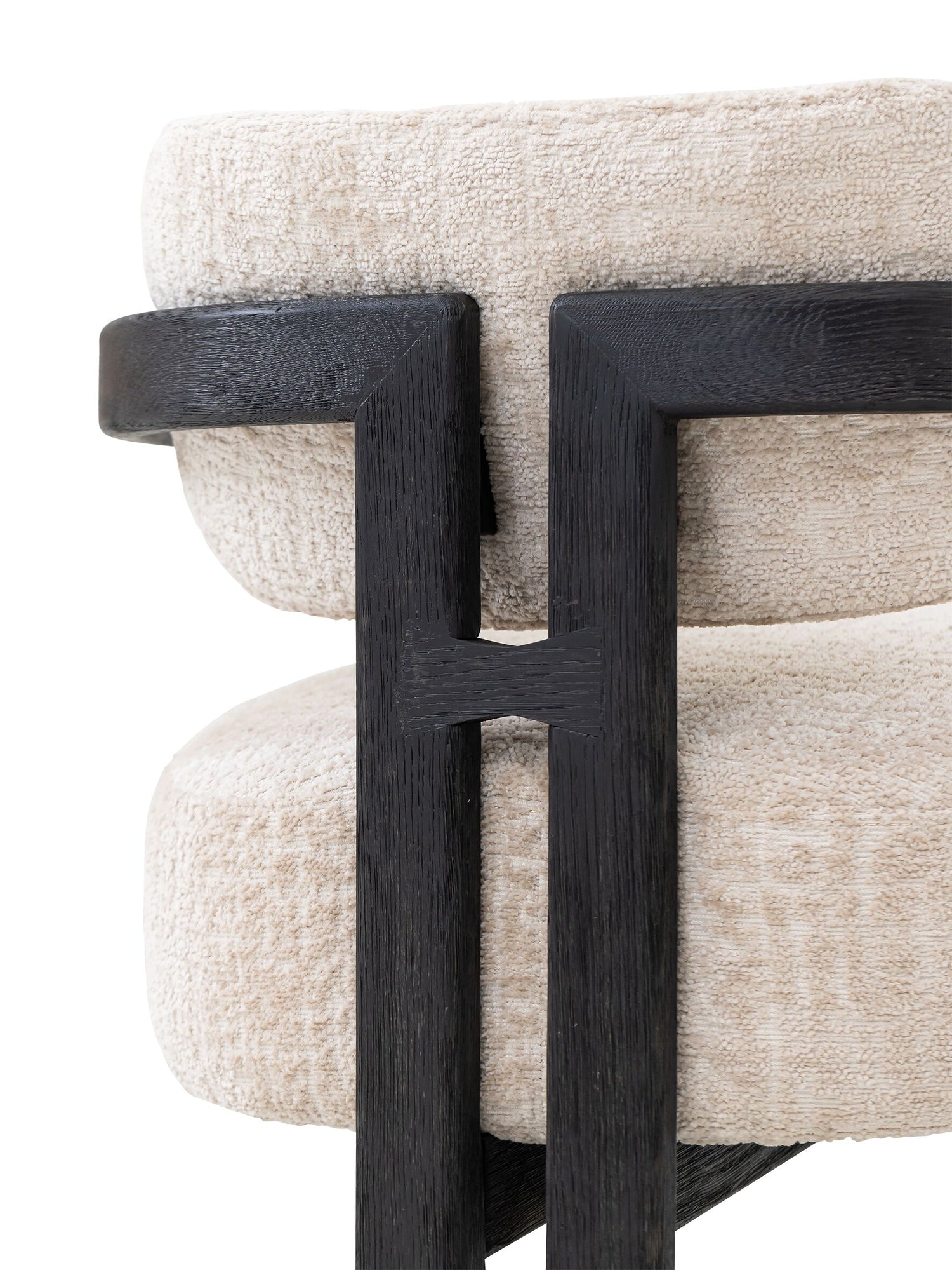Must Living fauteuil Kelly Luxor Sand Zwart - Fauteuil - MUST Living - livinglovely.nl