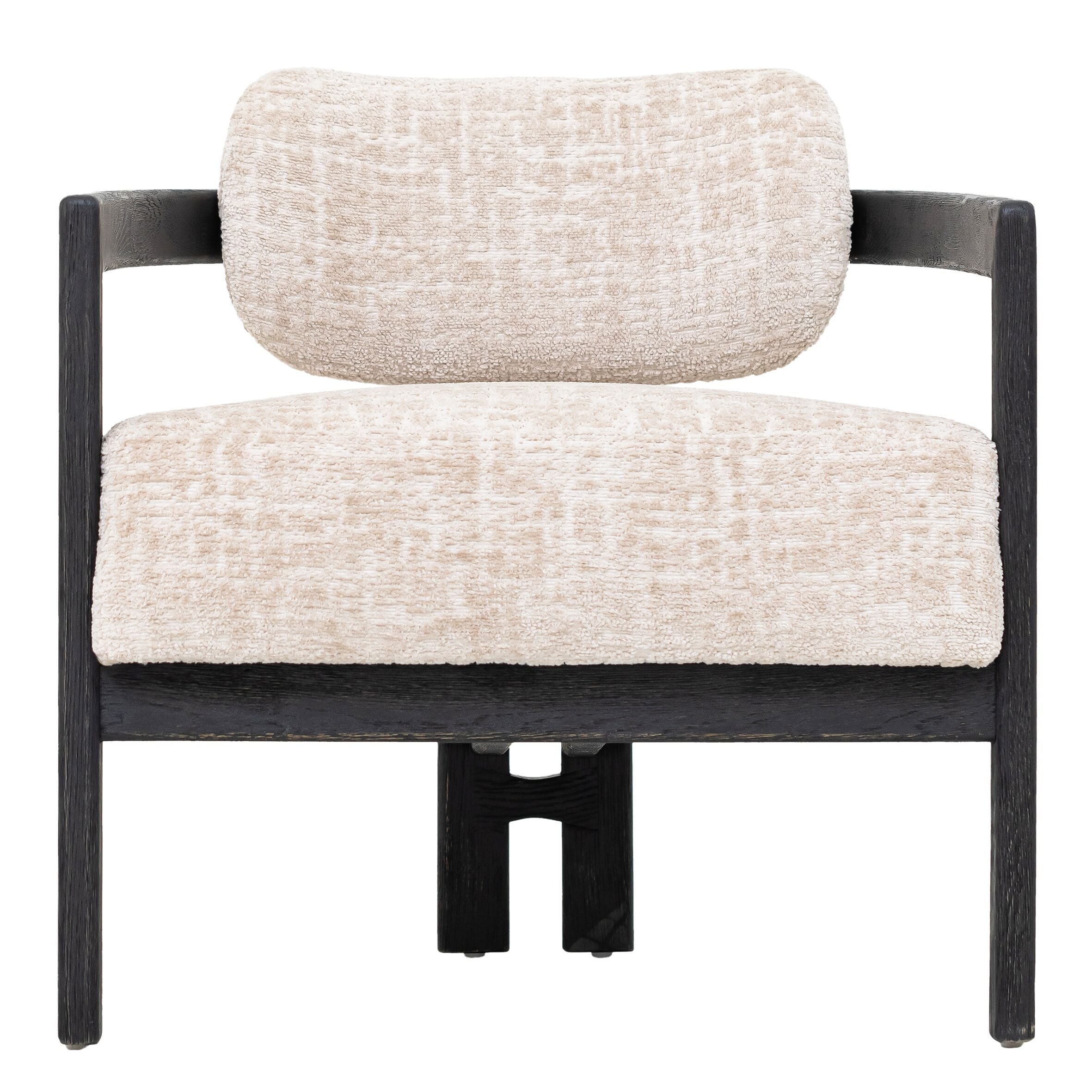Must Living fauteuil Kelly Luxor Sand Zwart - Fauteuil - MUST Living - livinglovely.nl