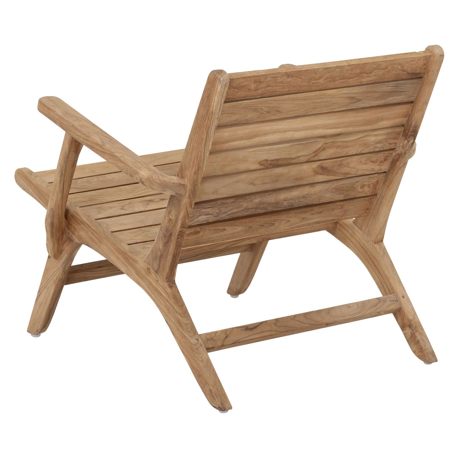 Laila fauteuil van MUST Living schuin van voren, met zichtbare houtnerf in het frame